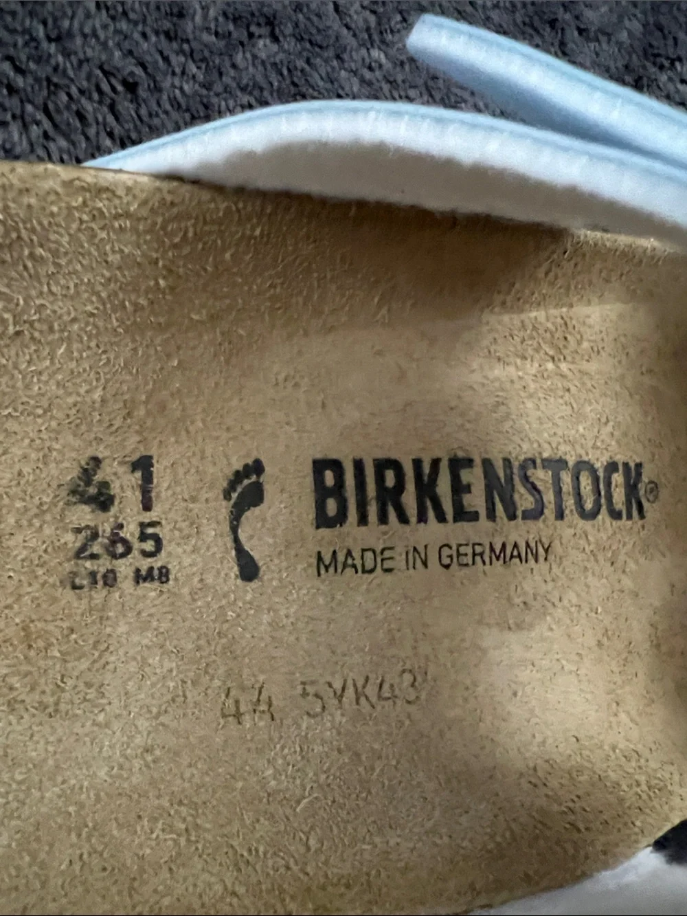 Birkenstock light blue Patent Double-Buckle Sandals with Gold tone Buckles